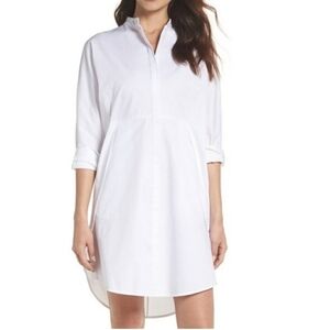CAARA.  WHITE SHIRT DRESS...SIZE L